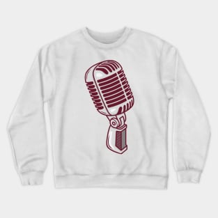 Cool Retro Microphone Crewneck Sweatshirt